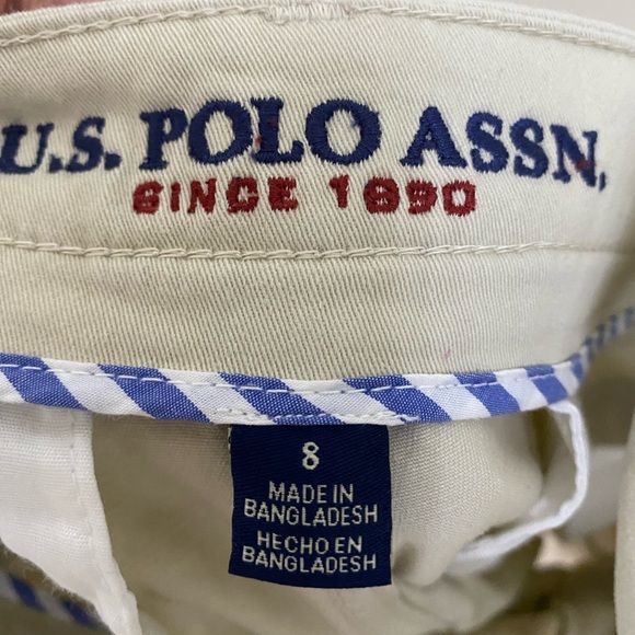 U.S.POLO ASSN WOMEN’S OYSTER SAND CHINO SHORT SIZE: 8 - Picture 8 of 12